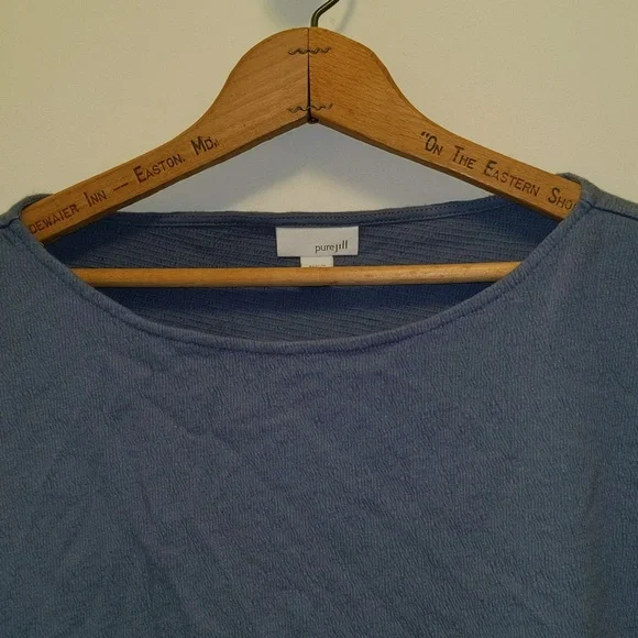 Pure Jill Women's Size L Petite Cotton Linen Blend Lagen Layered Look Top - Picture 5 of 10